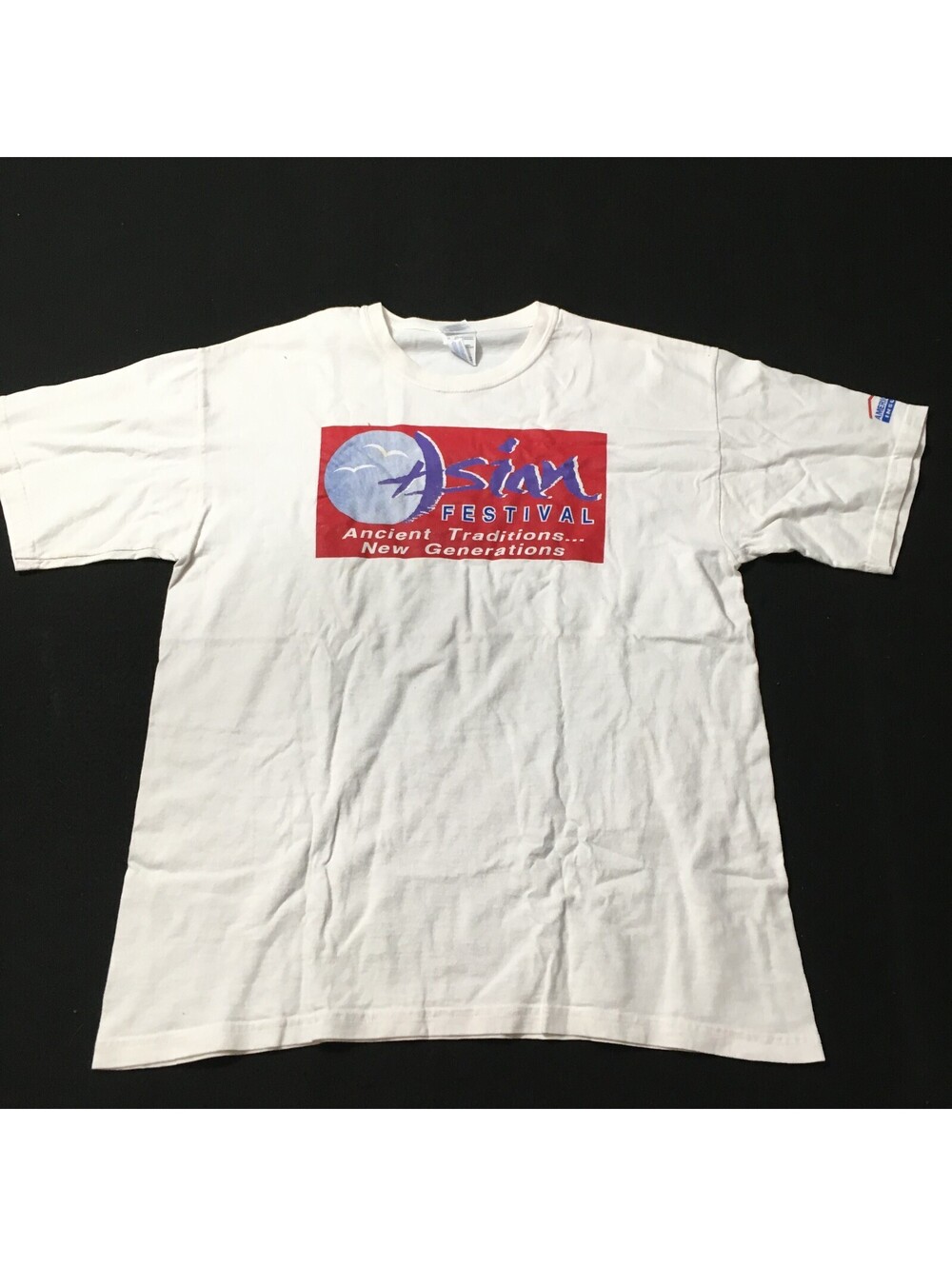 Asian American Festival T-Shirt Mens LARGE San Francisco CA stained